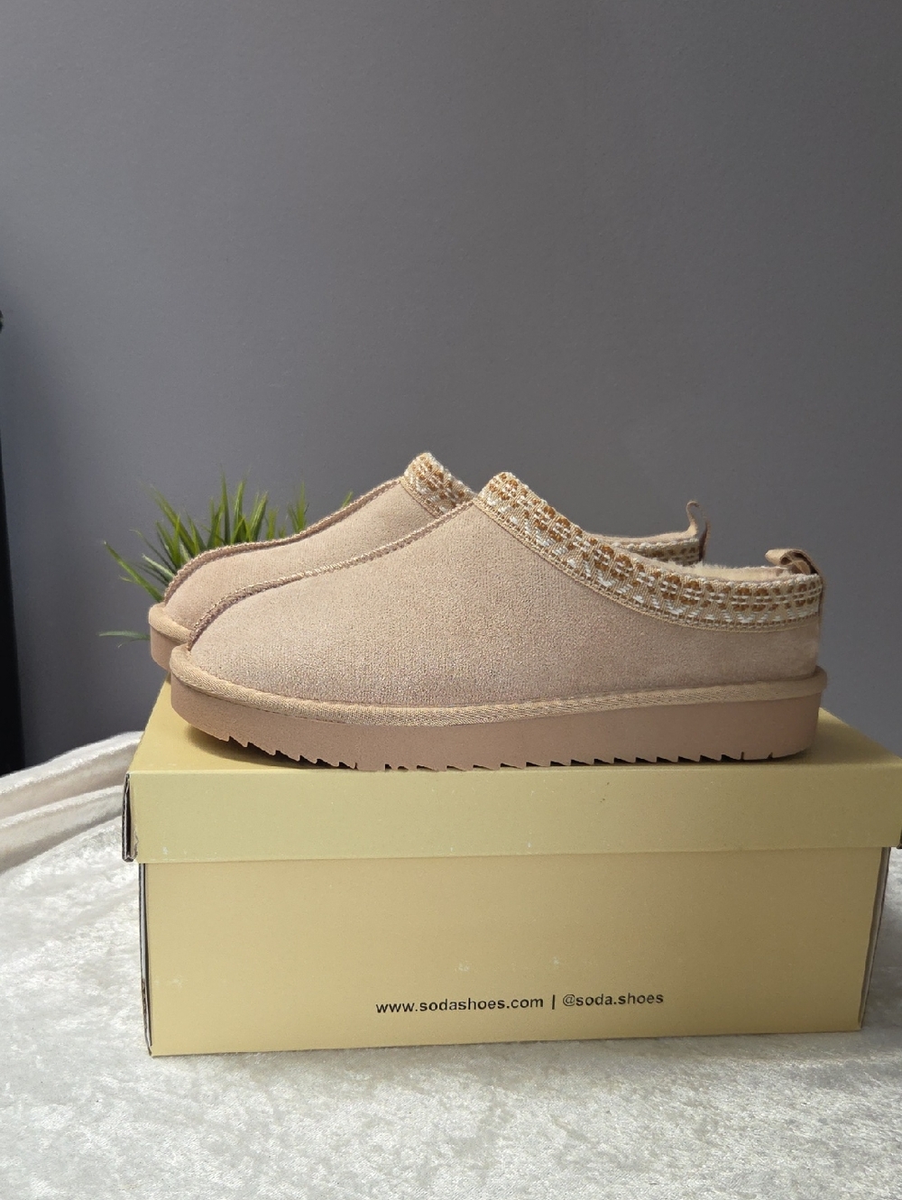 Soda Neutral Beige Slip-On Clog
